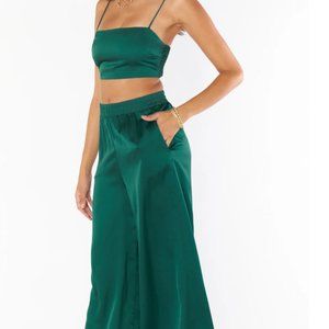 Show Me Your Mumu - Emerald Luxe Satin Set